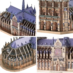 Metalowe Model 3D - Katedra Notre Dame
